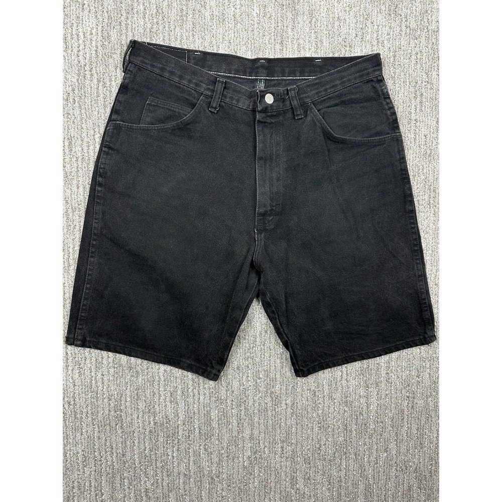 Wrangler Hero Originals Easy Fit Jean Shorts Mens 34 Black Denim Made in USA